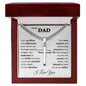 To My Dad Blessed I Love You | Cuban Chain with Artisan Cross Necklace