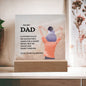 To My Dad Love Your Daughter | Holds Her Heart | Acrylic Plaque