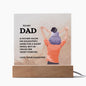 To My Dad Love Your Daughter | Holds Her Heart | Acrylic Plaque