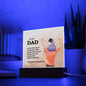 To My Dad Love Your Daughter | Holds Her Heart | Acrylic Plaque