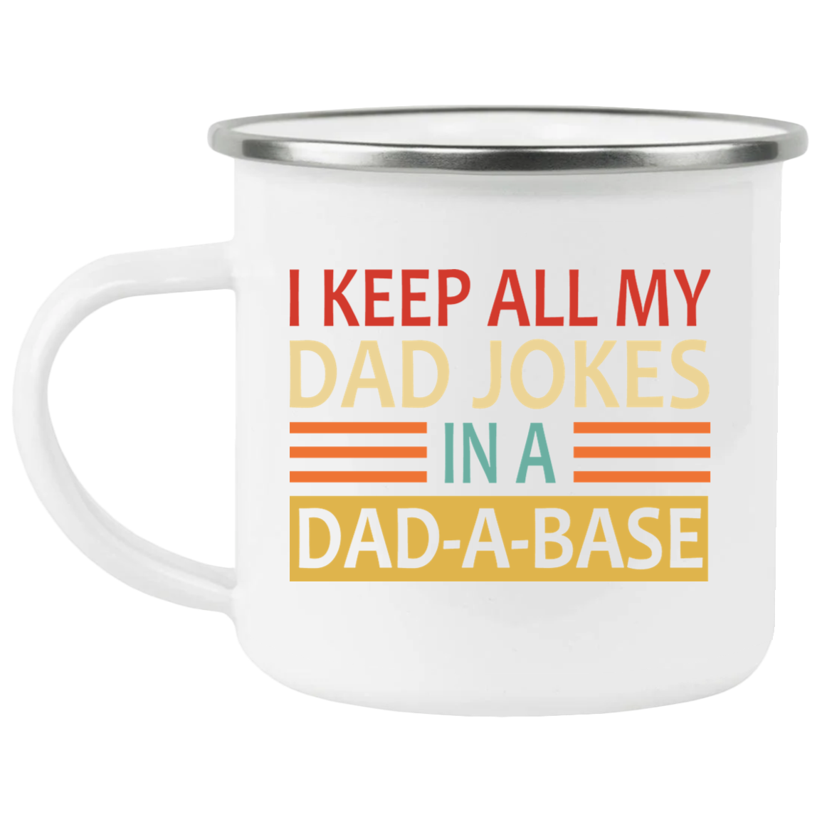 Dad-a-Base Enamel Camping Mug