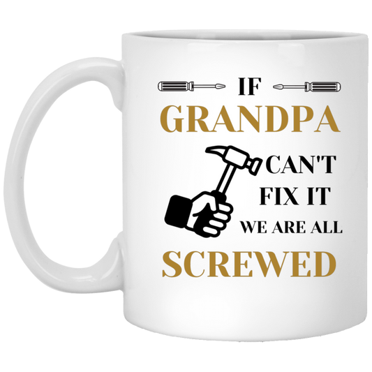 GRANDPA FIX IT White Mug