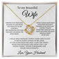 To My Beautiful Wife | Finding You Was Fate (Love Knot Necklace)