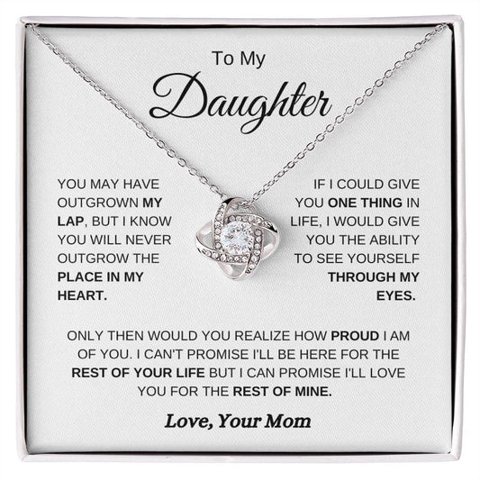 To My Daughter From Your Mom | Love Knot Necklace