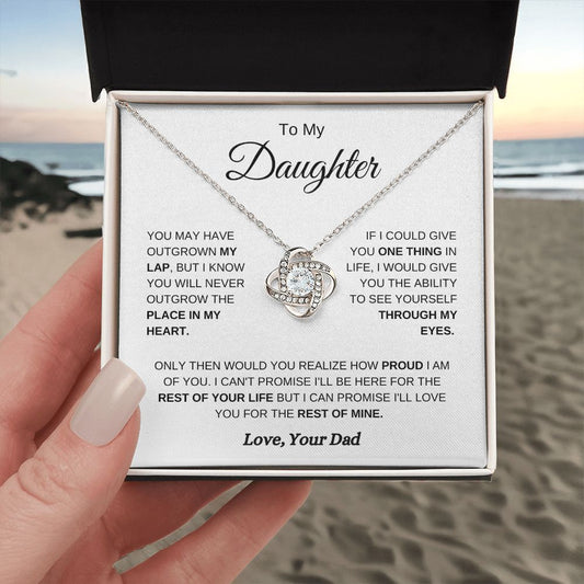 To My Daughter From Dad | Love Knot Necklace