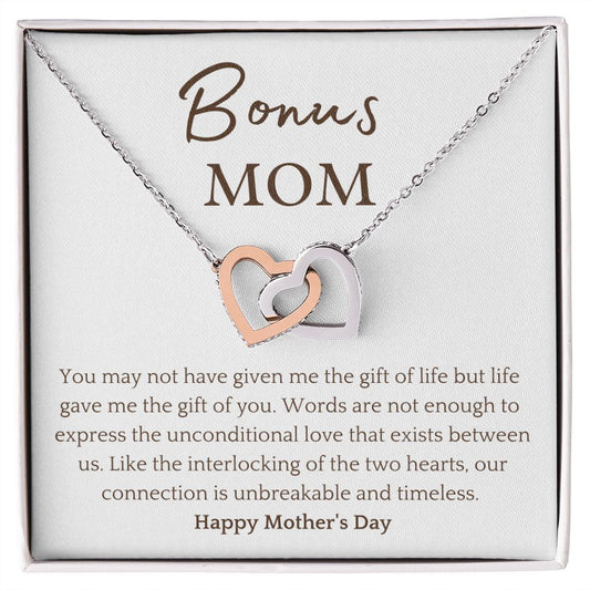 Gift of You | Bonus Mom Interlocking Heart Necklace