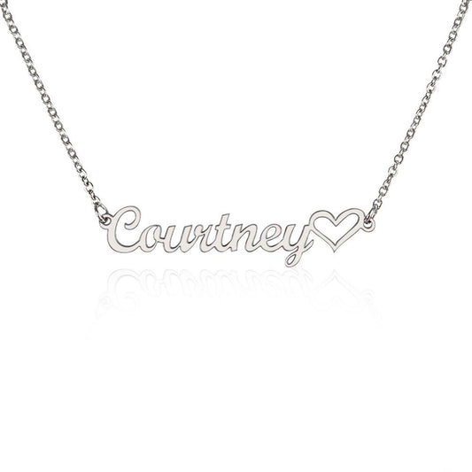 Personalized Name Heart Necklace