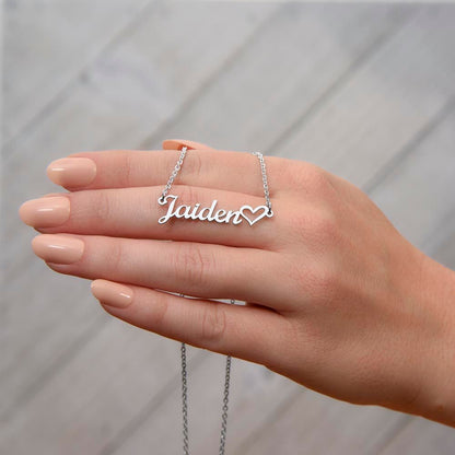 Personalized Name Heart Necklace