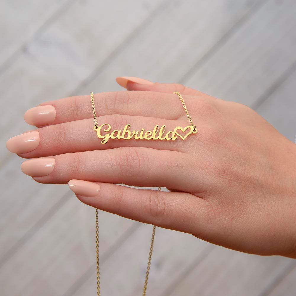 Personalized Name Heart Necklace