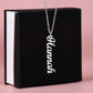 Name Pendant Personalized Vertical