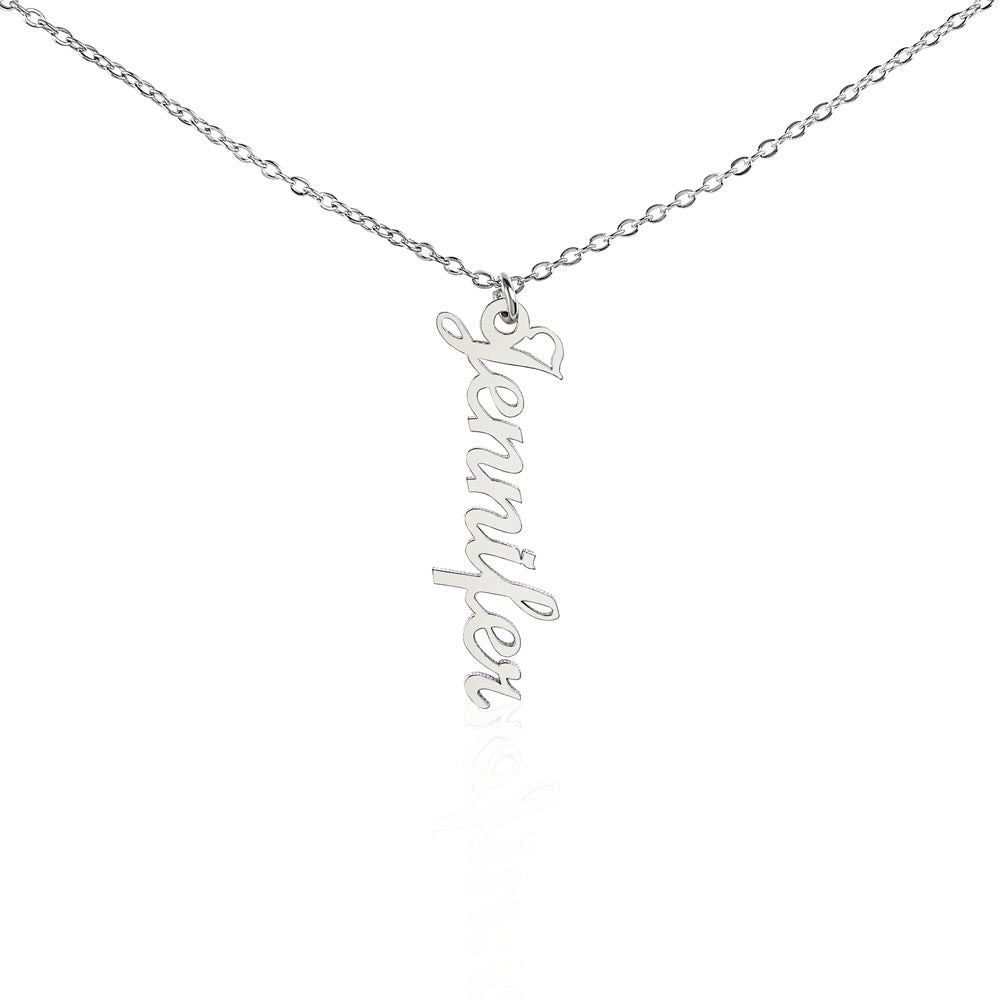 Name Pendant Personalized Vertical