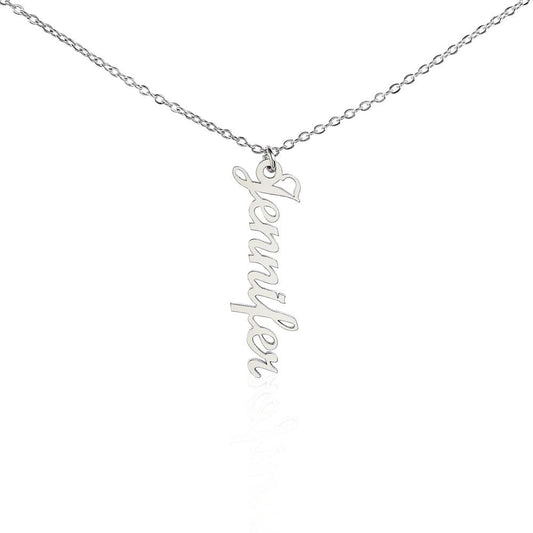 Name Pendant Personalized Vertical