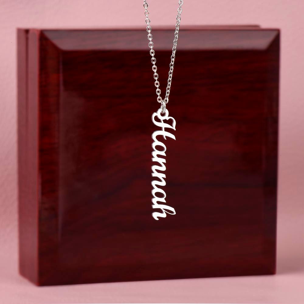 Name Pendant Personalized Vertical