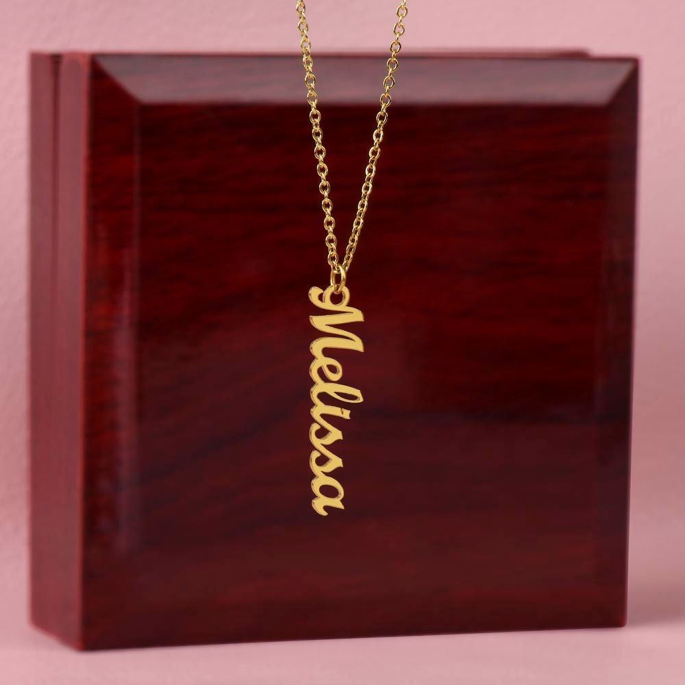 Name Pendant Personalized Vertical