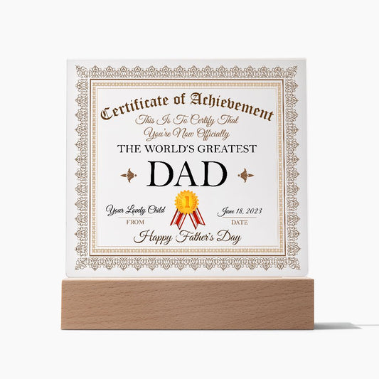 Father's Day | World's Greatest Dad | Acrylic Plaque