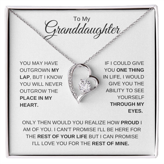 To My Granddaughter Proud of You | Forever Necklace